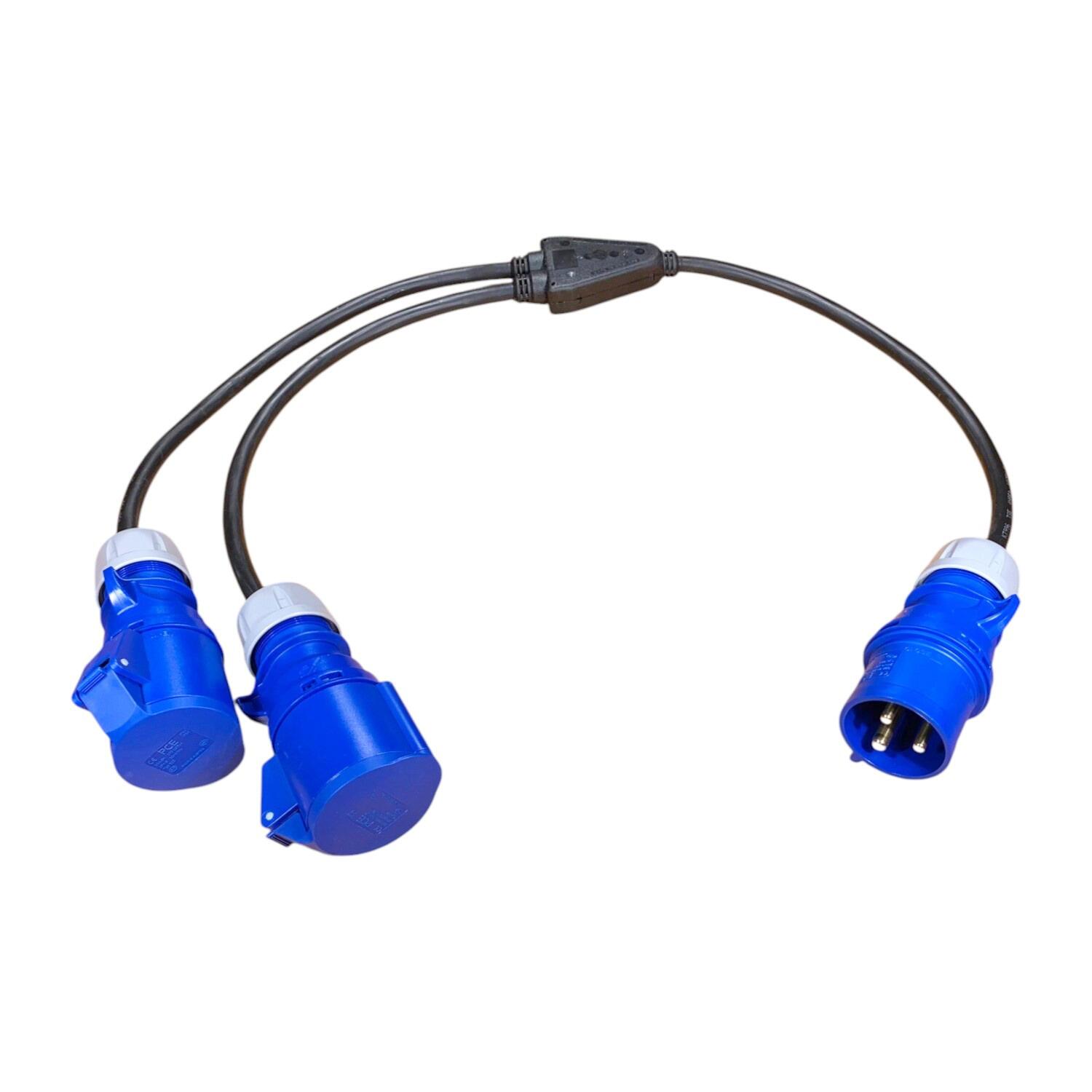 Y Splitter 32 Amp 3 Pin 2 Way | 230V IP44