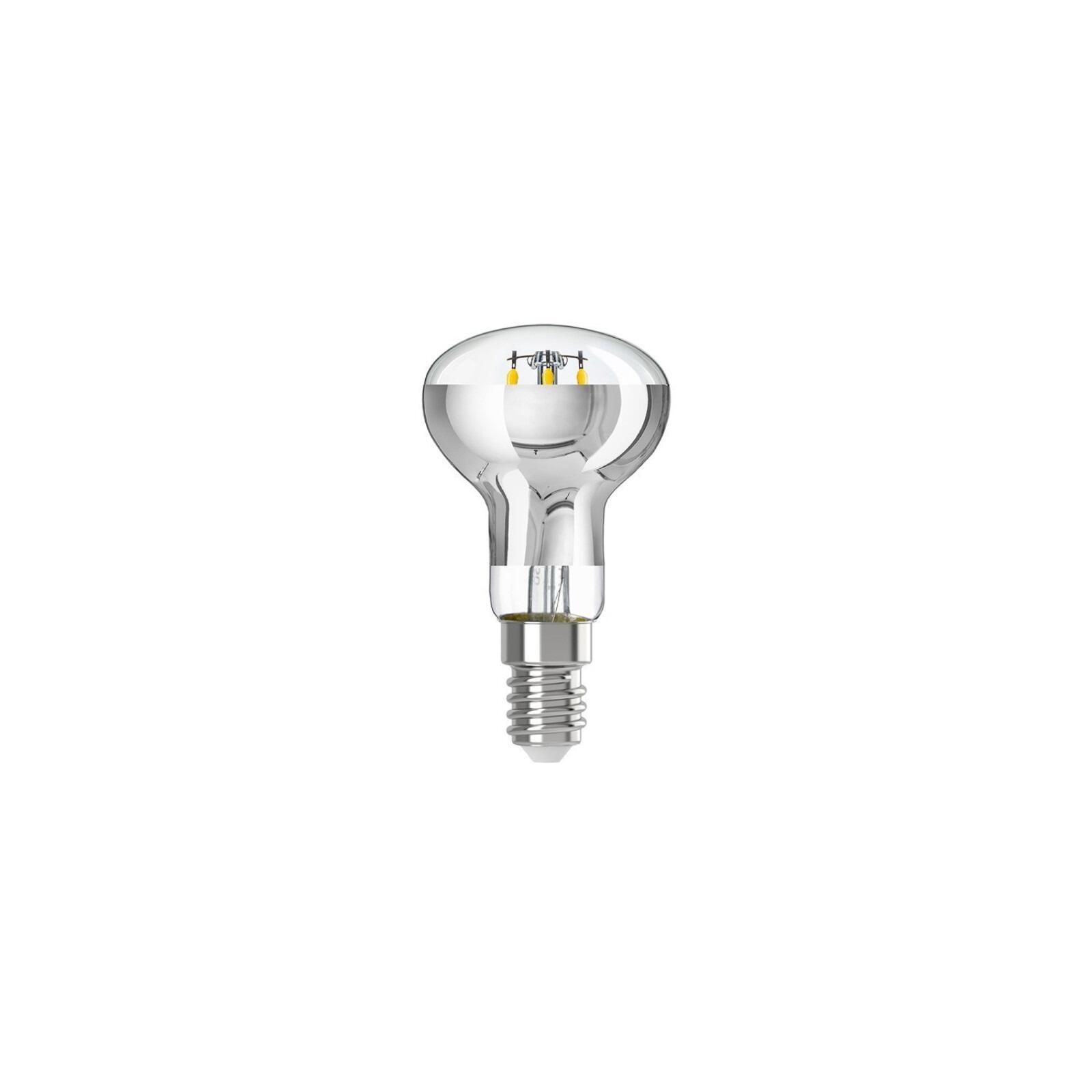 A06 LED Silver Mirror Dimmable Light Bulb, R50 4W E14 2700K
