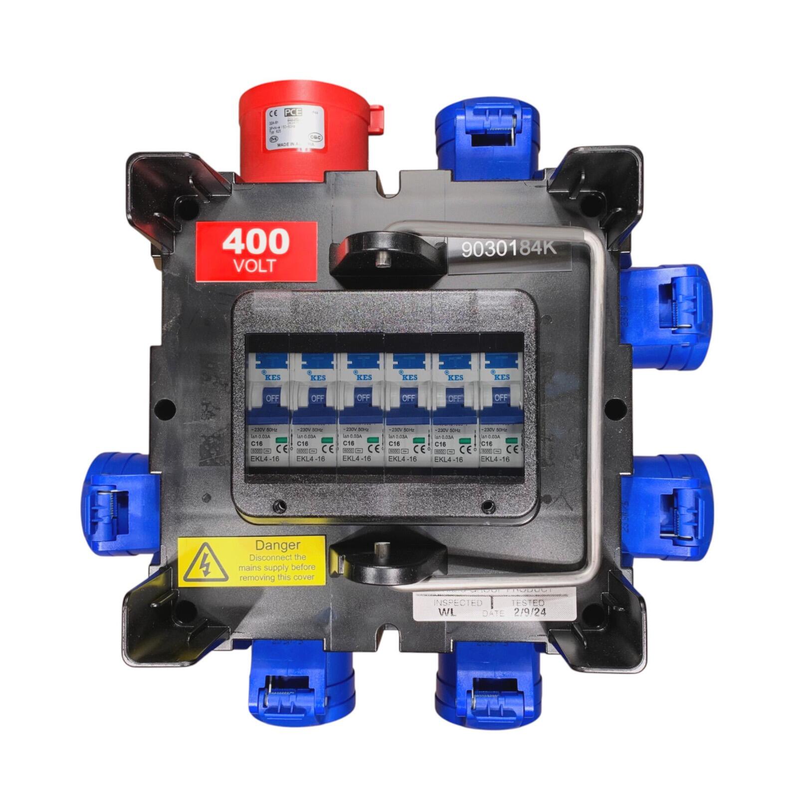 32A 415V In > 6 x 16A 230V - RCBOs | IMST Distribution Box 9030184K