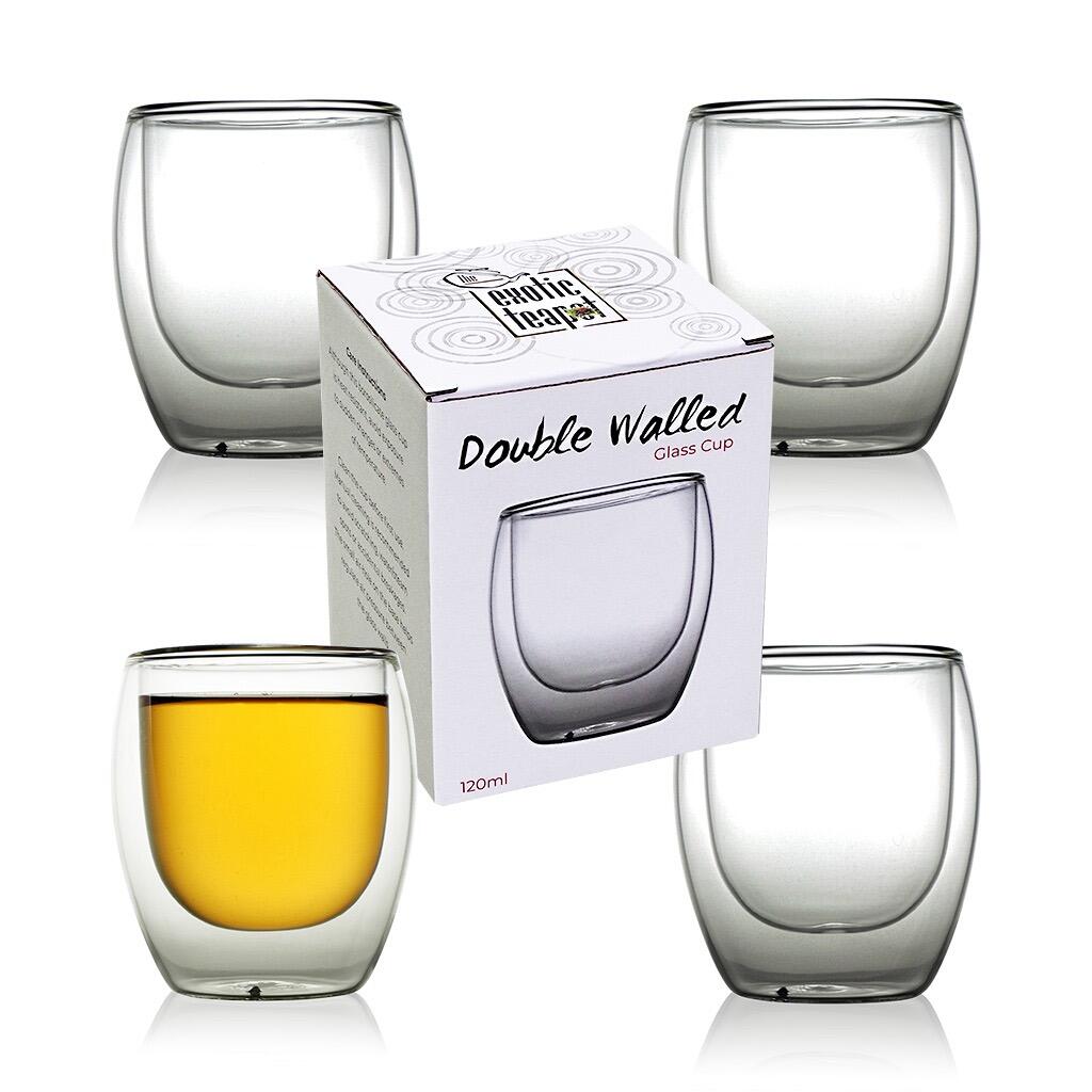 Set of 4 Double Walled Cups 120ml
