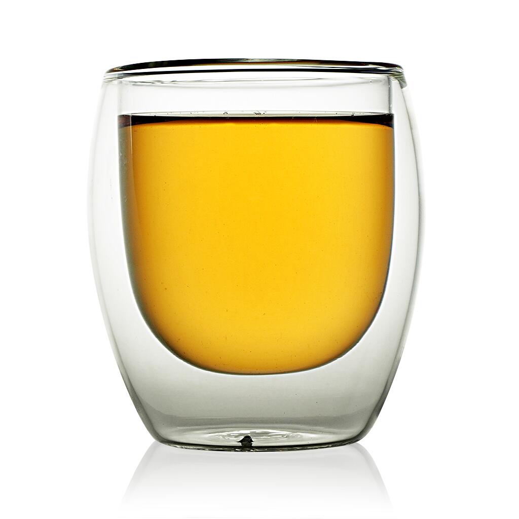 Double Wall Clear Glass Cup 120ml Full