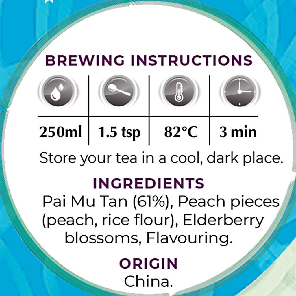 Peach Elderflower White Tea Instructions