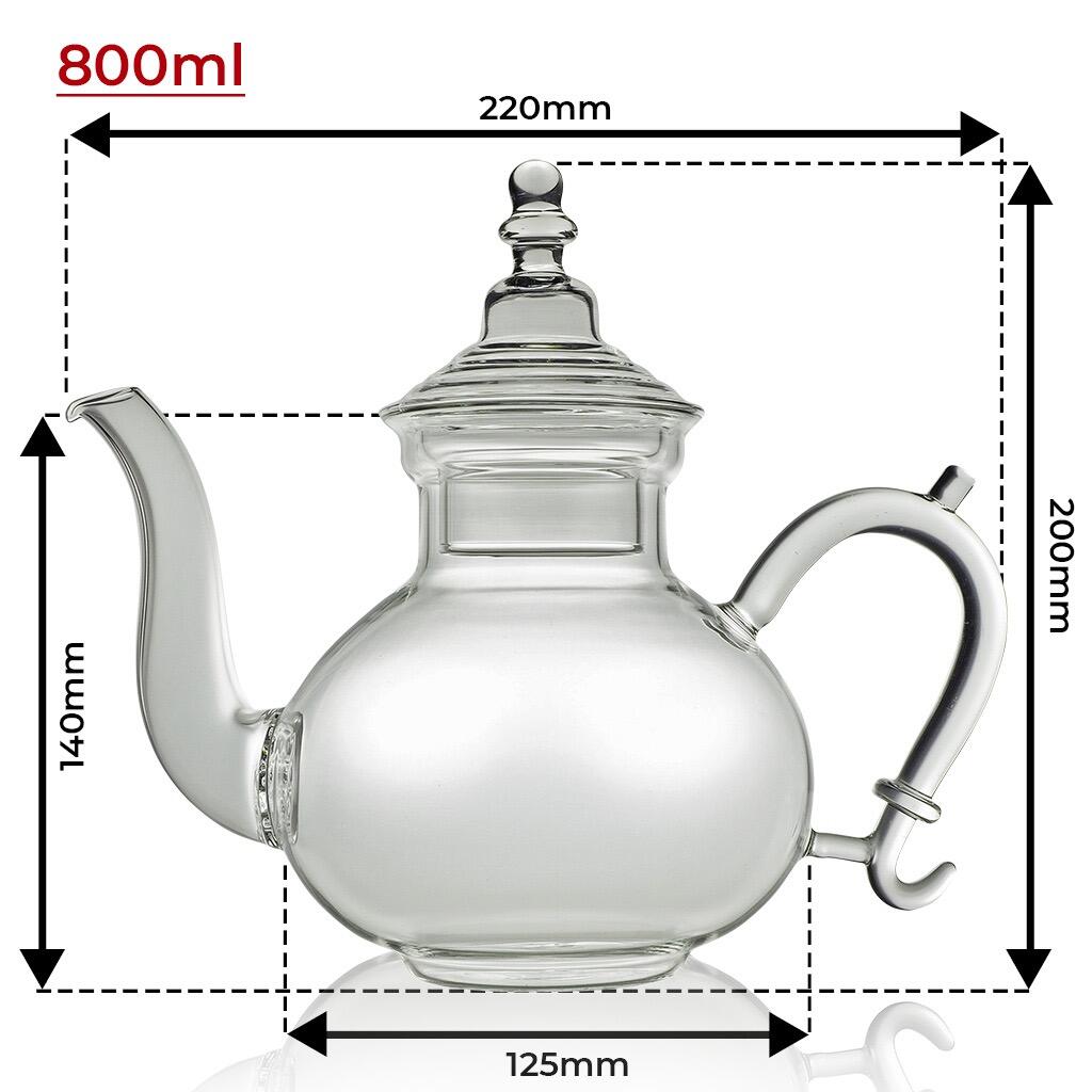 Persian Glass Teapot Sizing
