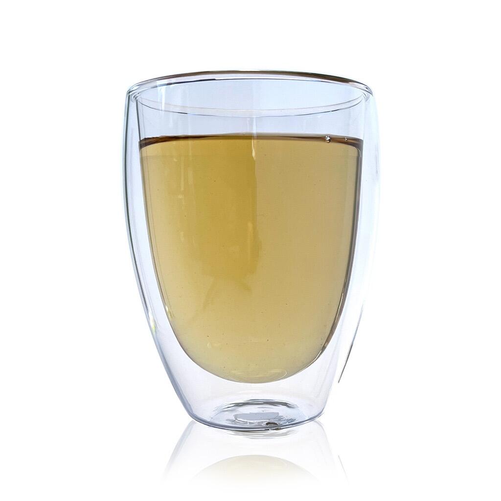 Tall Double Wall Glass Cup 400ml Full