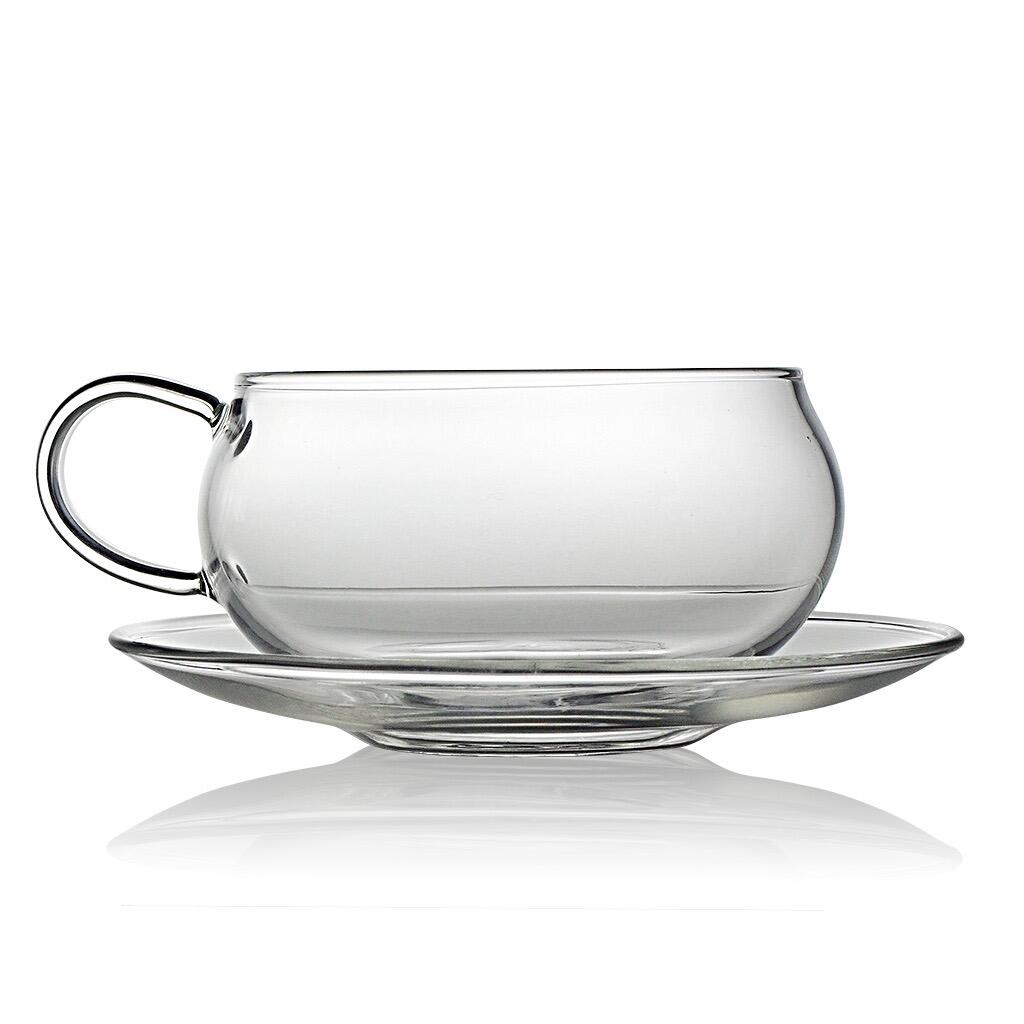 Glass Cup and Saucer 250ml