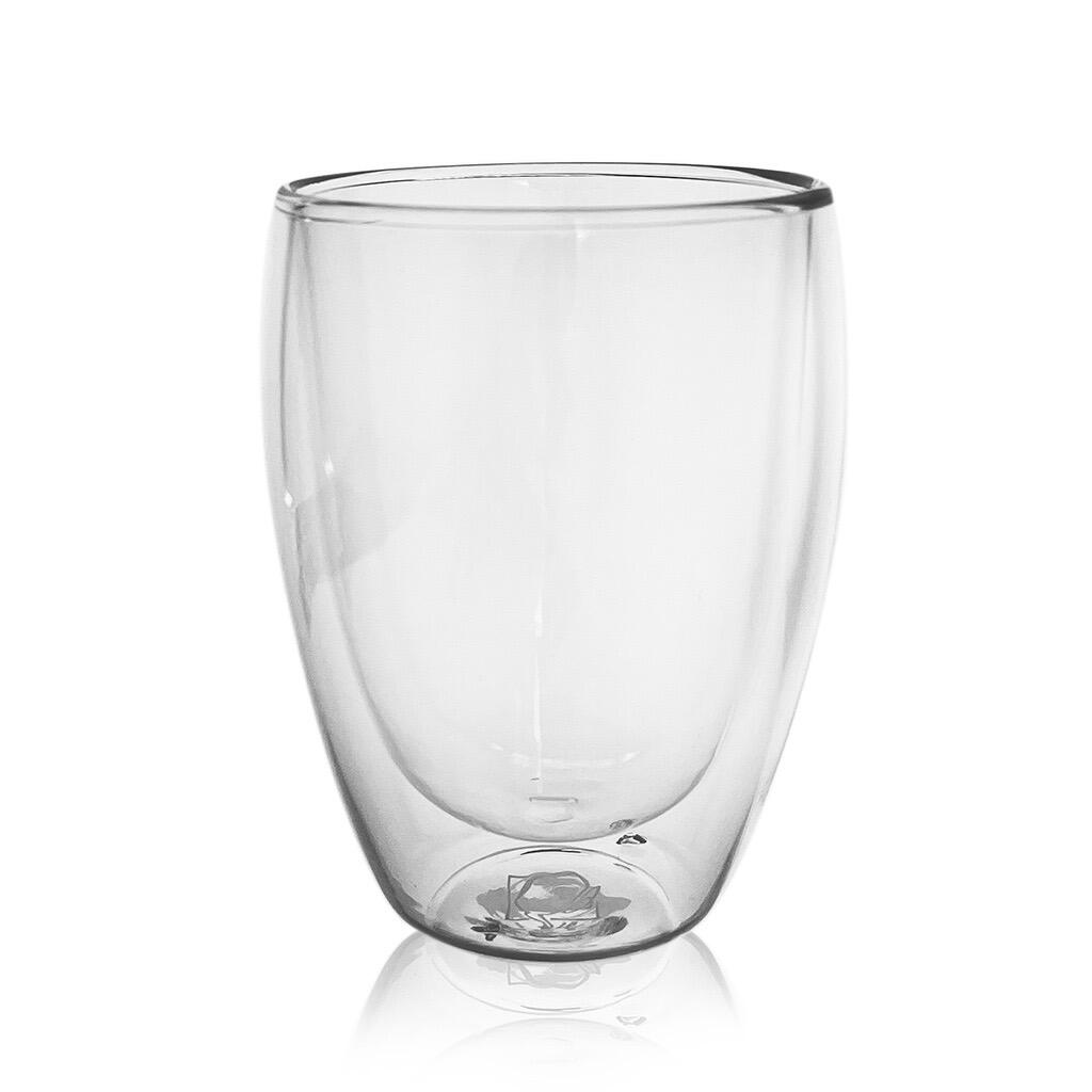 Tall Double Wall Glass Cup 400ml