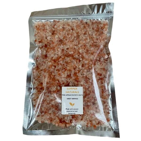 sweet orange pink himalayan bath salts
