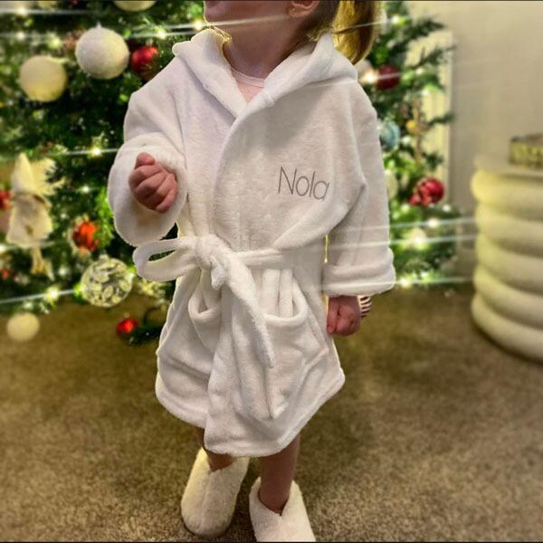 Personalised White Dressing Gown