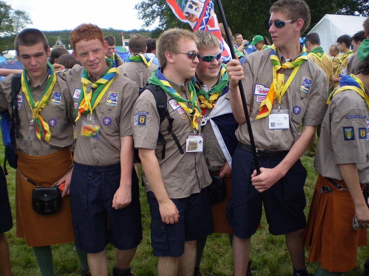 This is an image of children in Scout Association Explorers uniforms