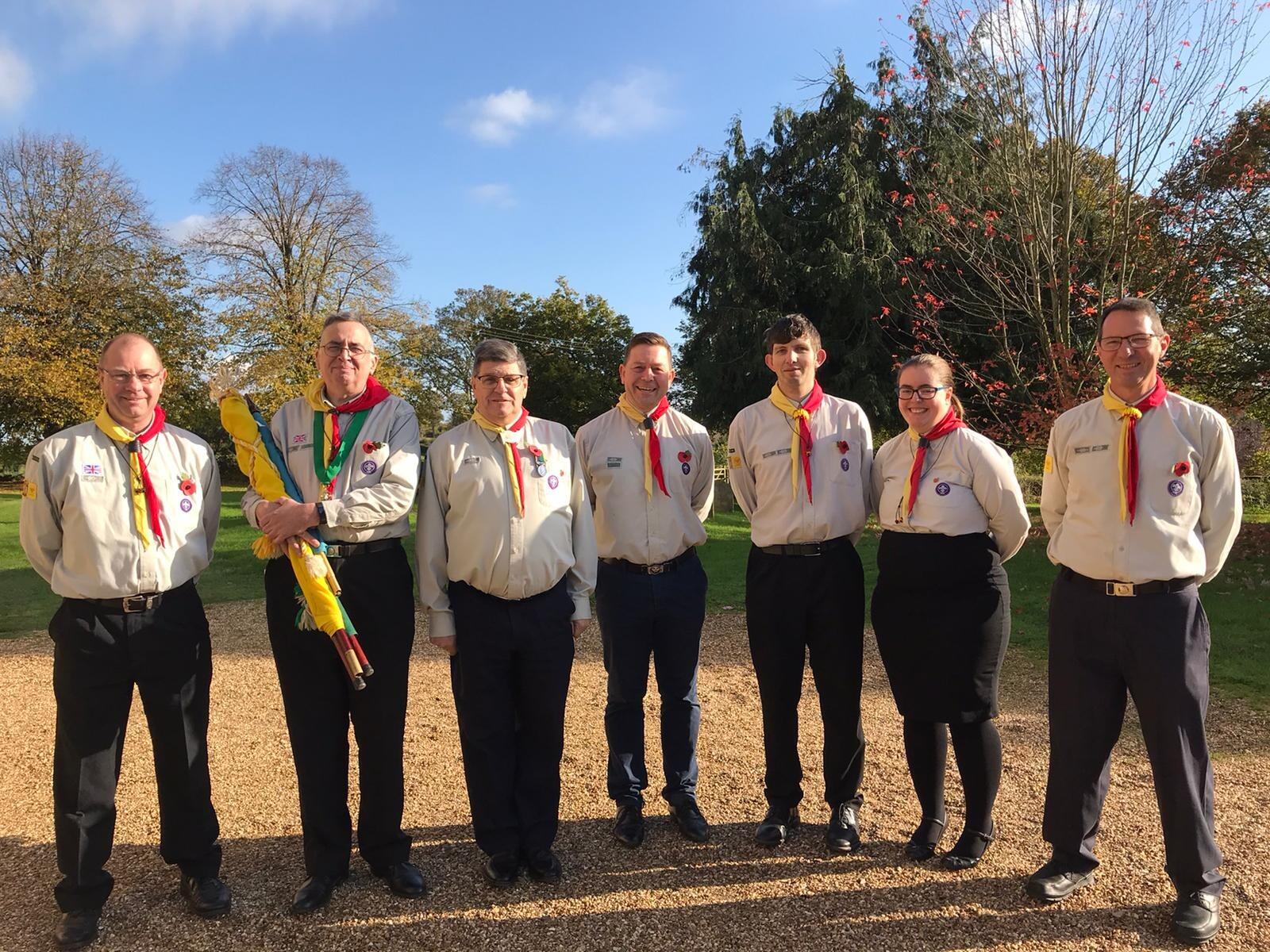 This is an image of adults in Scout Association Network Leaders uniforms