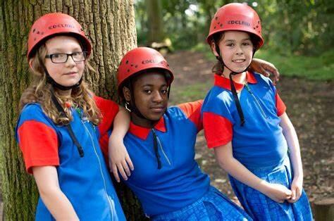 This shows the Girlguiding Guides section uniform items.