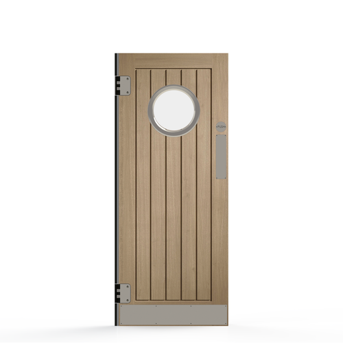 Oak timber swing door