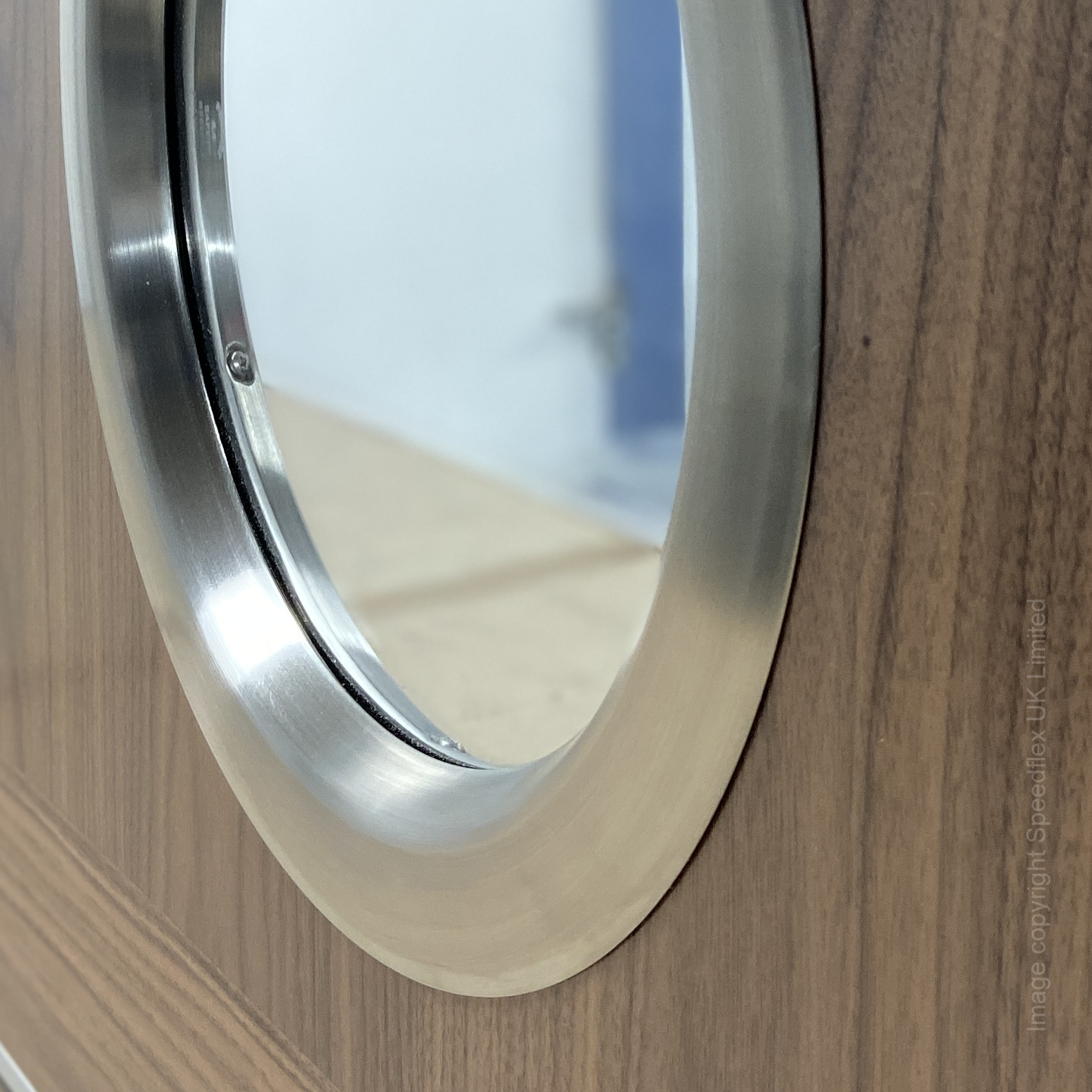 Timber Swing Door Round Window