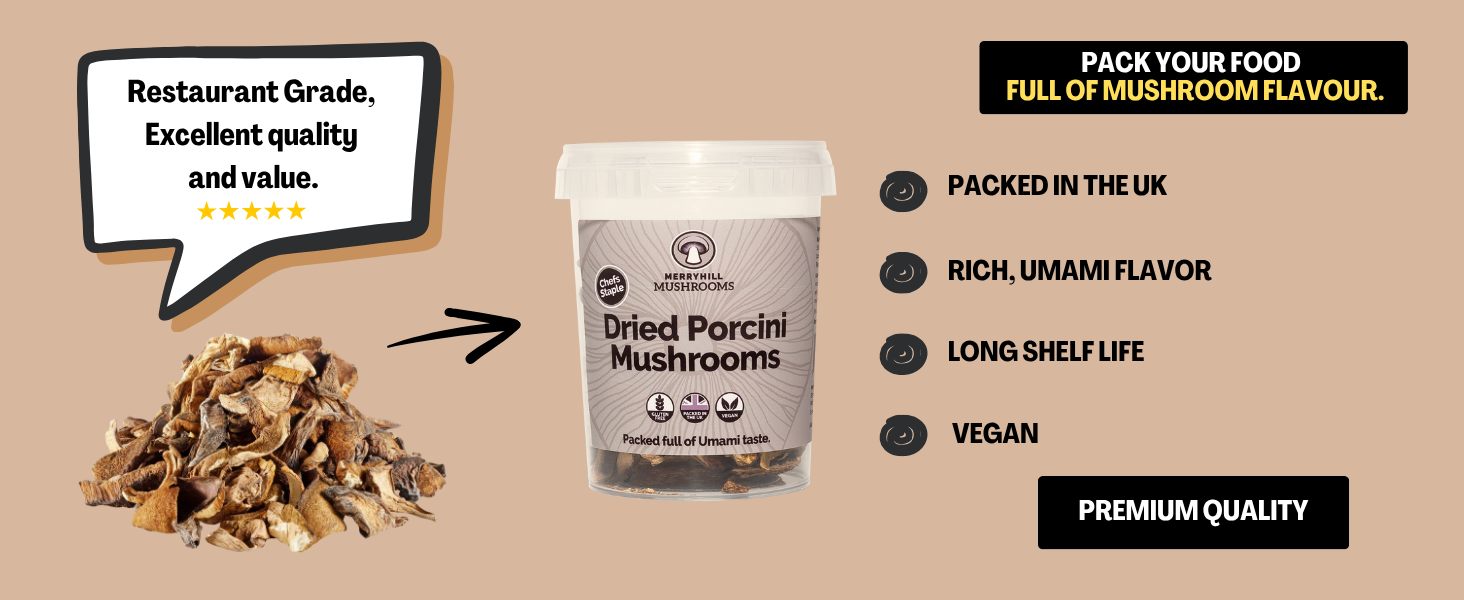 Dried Porcini Mushrooms and Forest Mushroom Pots