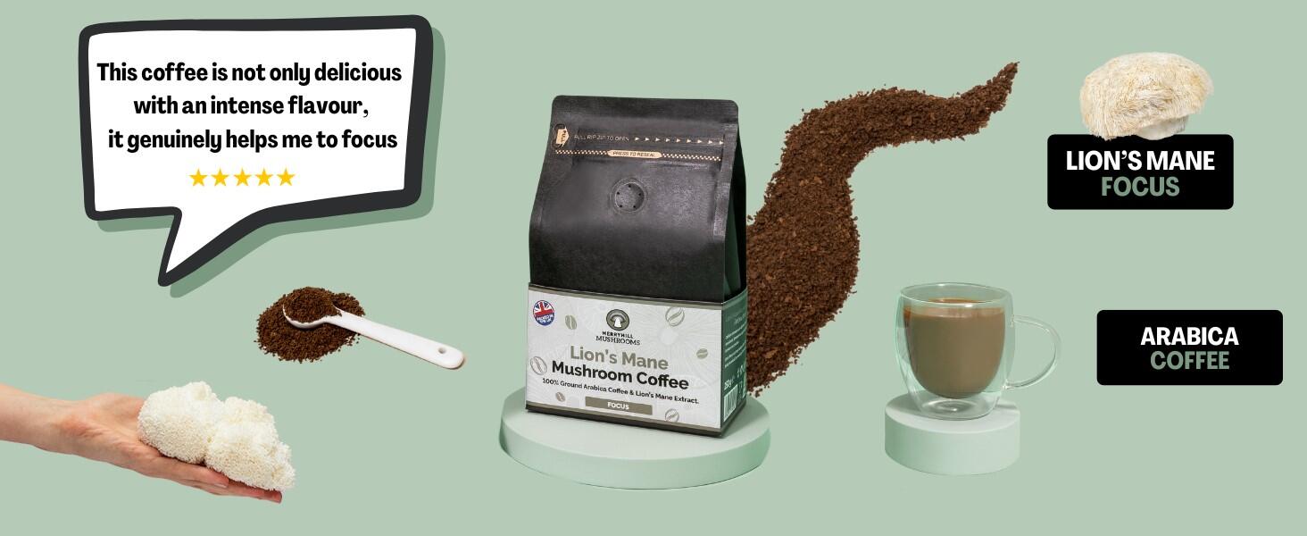 Lion's Mane Mushroom Coffee Infographic Banner