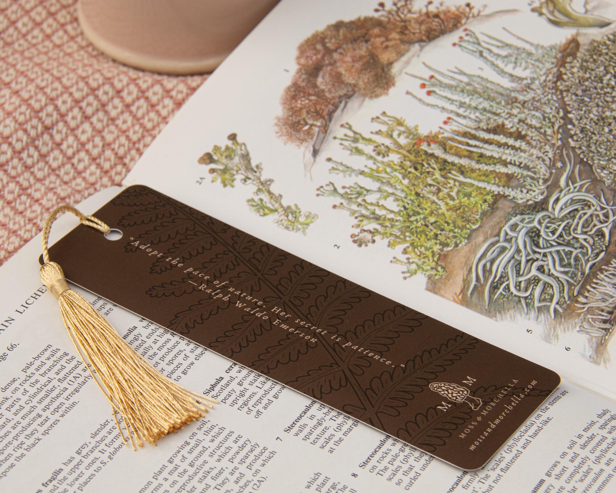 Bookmark flipped reverse side inside book