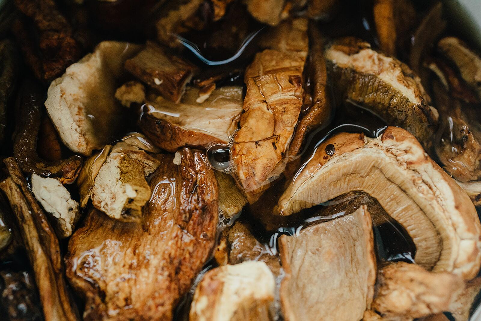 rehydrating porcini mushrooms