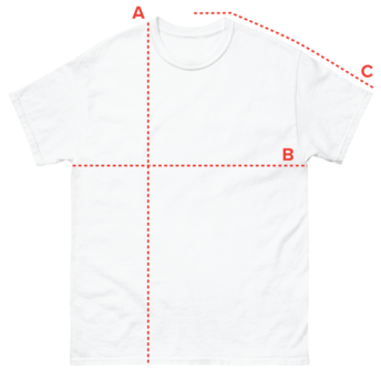 T-shirt measurement guide diagram