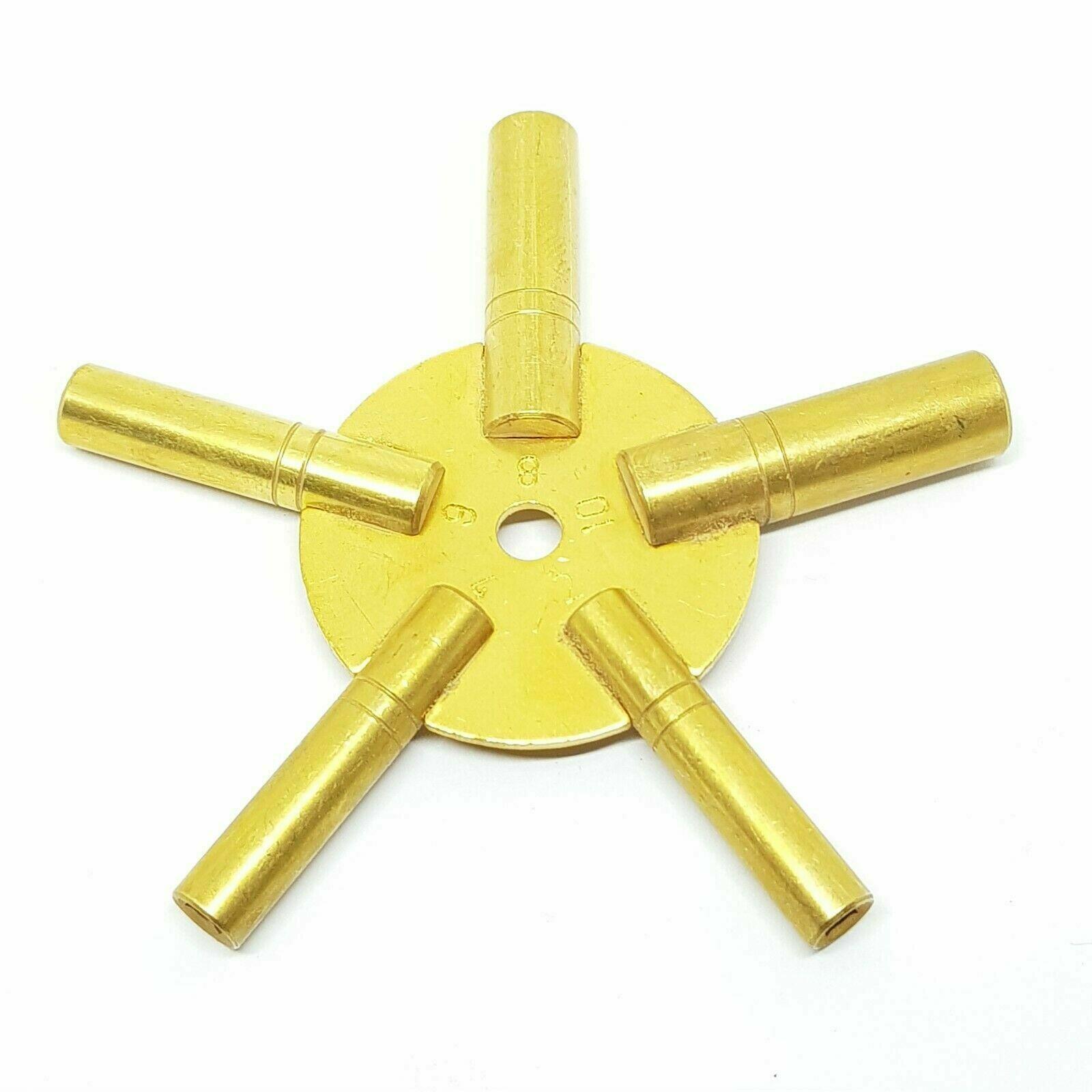 BRASS CLOCK SPIDER KEY WINDING KEYS 2, 4, 6, 8, 10