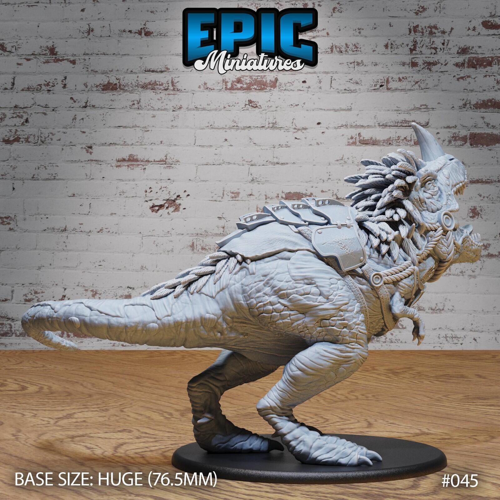 Epicsaurus Rex Horned Rex Dinosaur - Epic Miniatures