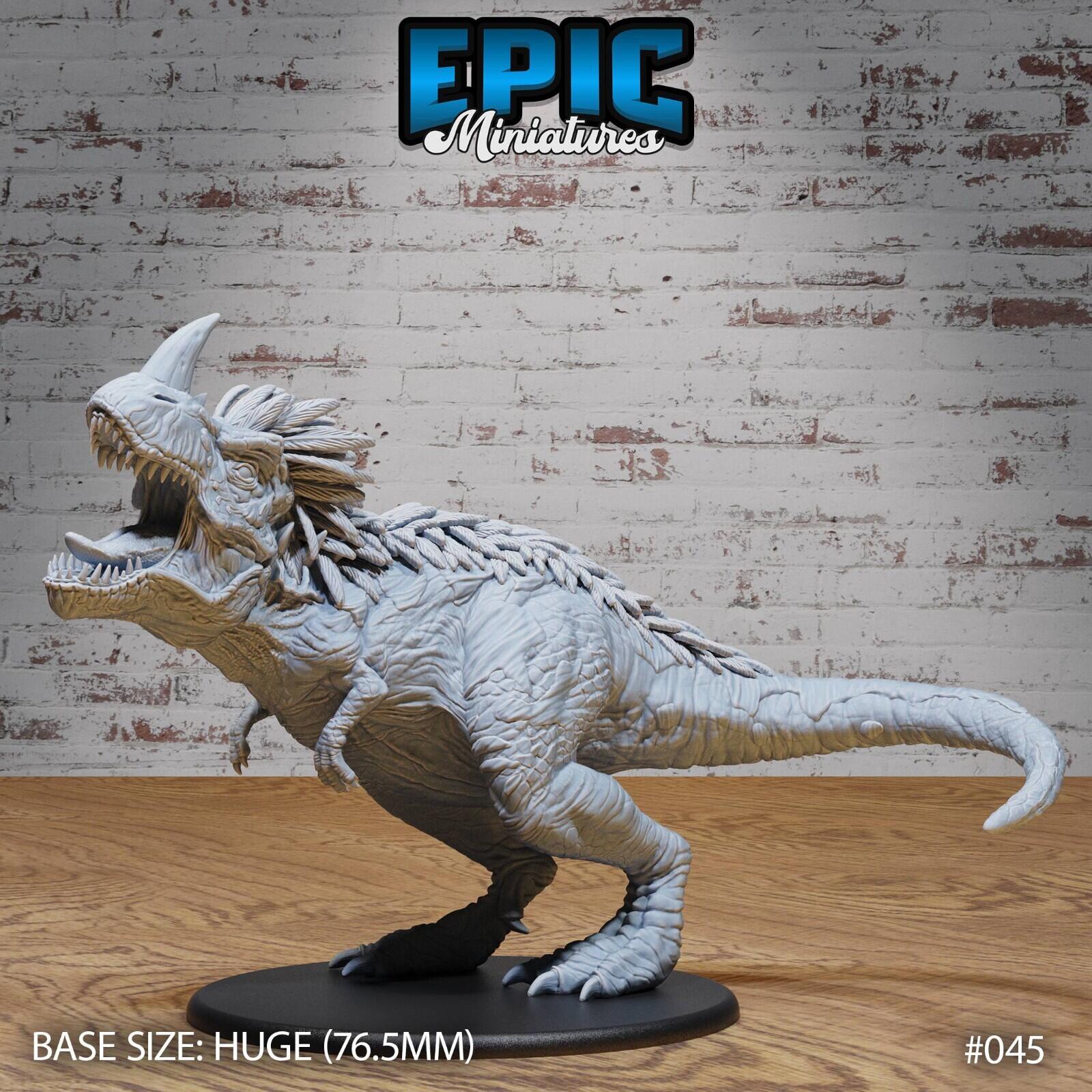Epicsaurus Rex Horned Rex Dinosaur - Epic Miniatures