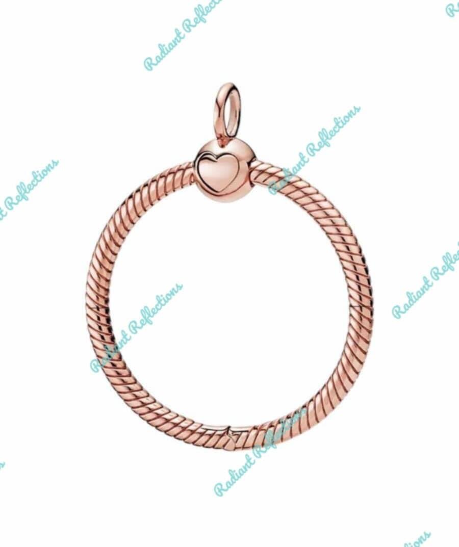 Pandora Rose Gold Pandora O Charm Pendant 925 Rose Gold Elegant 