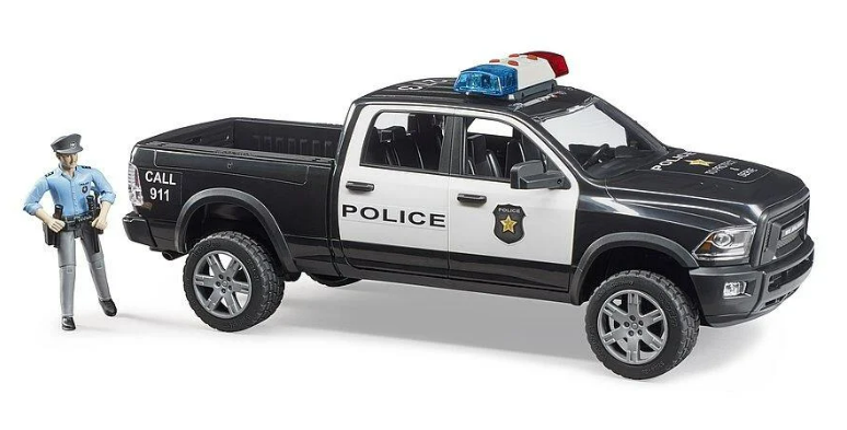 toy police truck with officer figure