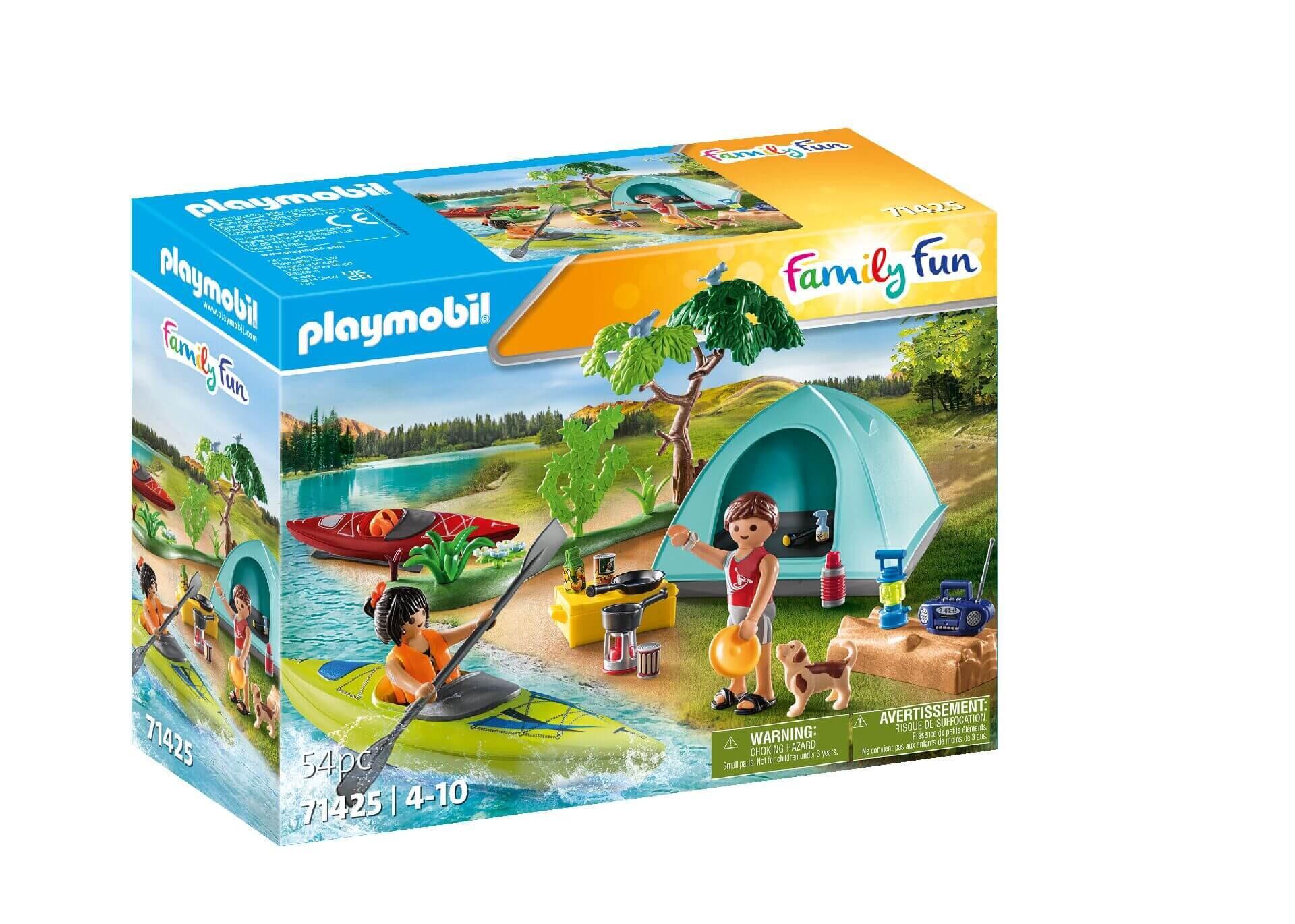 Box packaging of PLAYMOBIL 71425 Camping with Campfire playset