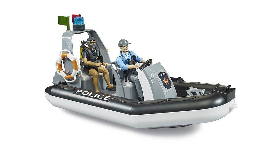 bru62733 1 police boat with rotating beacon light and 2 figures - image 2
