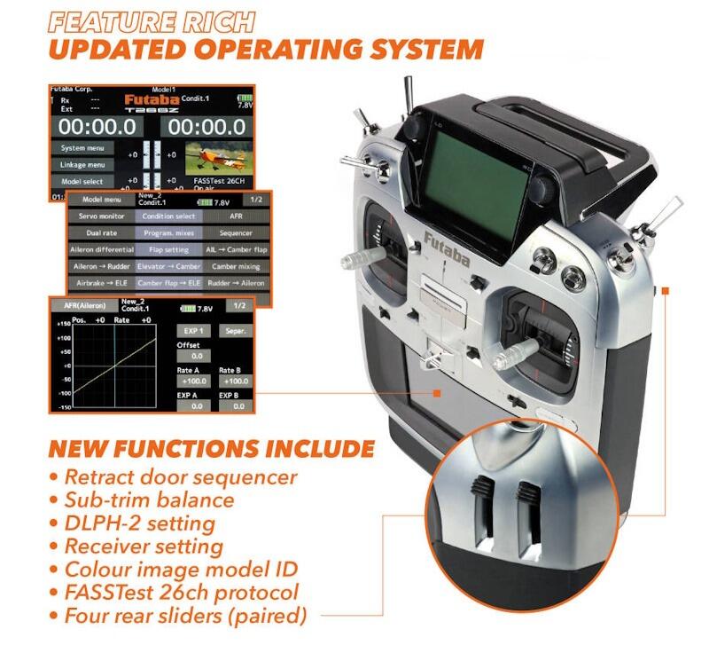 Futaba T26SZ 26-Channel Air Radio Multi Mode with R7214SB Receiver