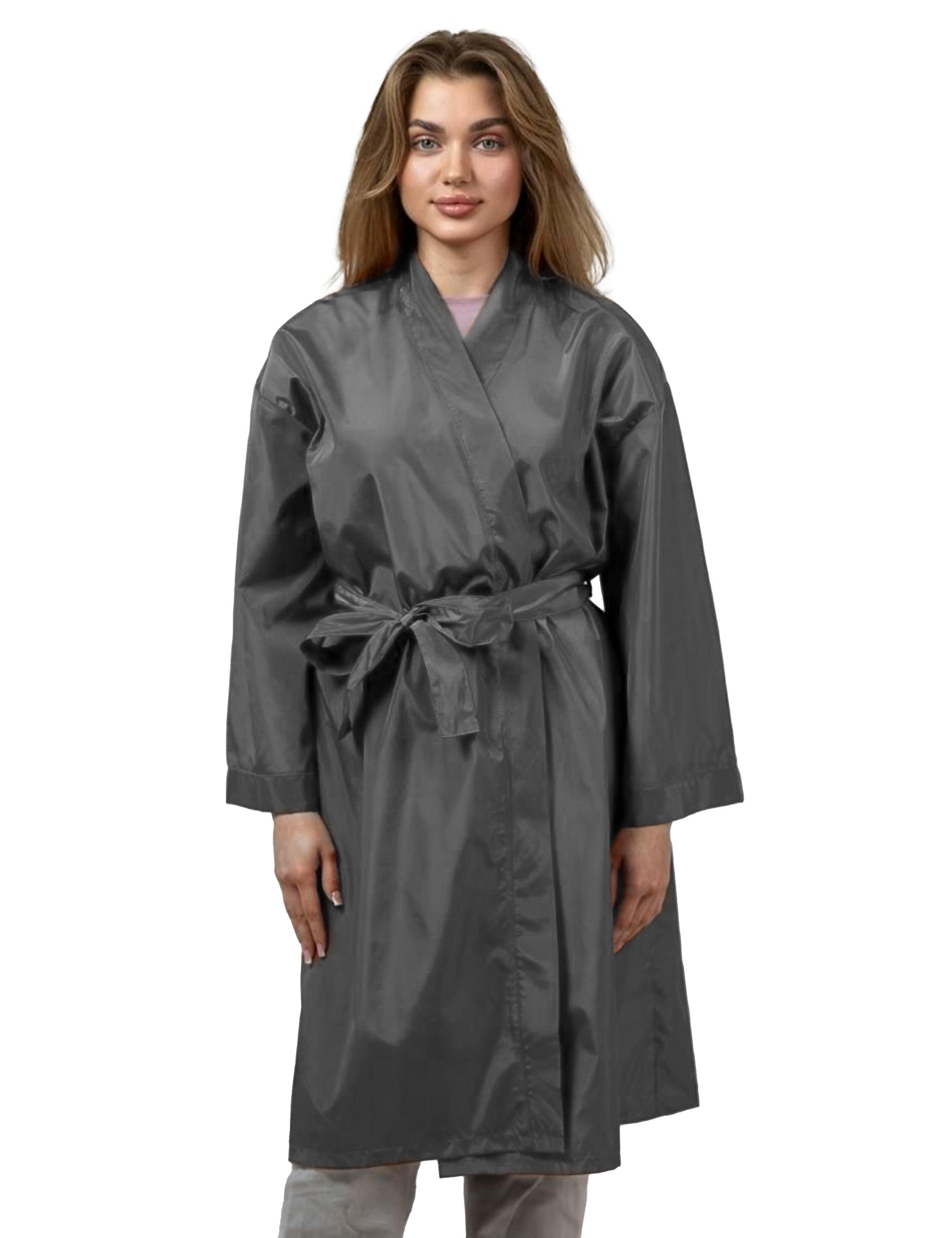 Professional dark gray salon uniform robe for spa and hair experts