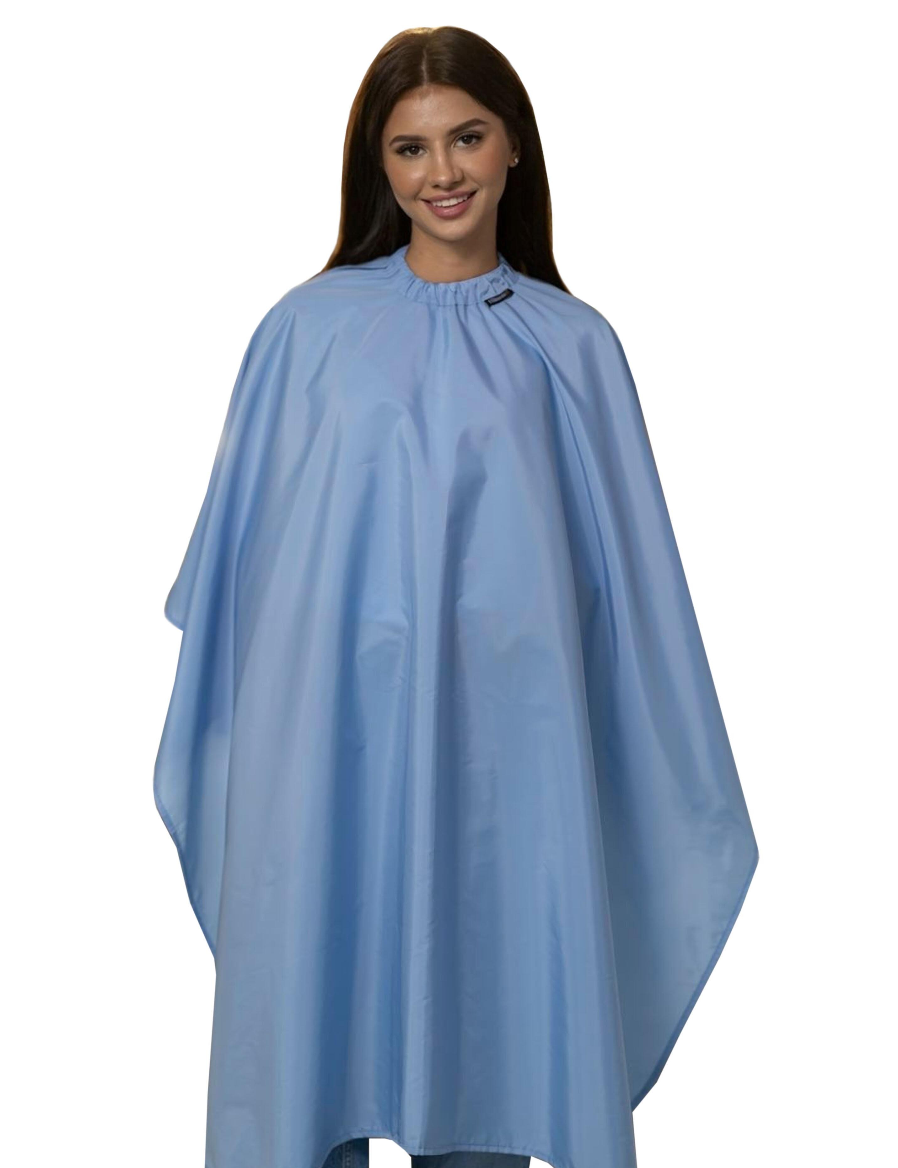 Fresh light blue hair cutting cape with fast shipping within the USA