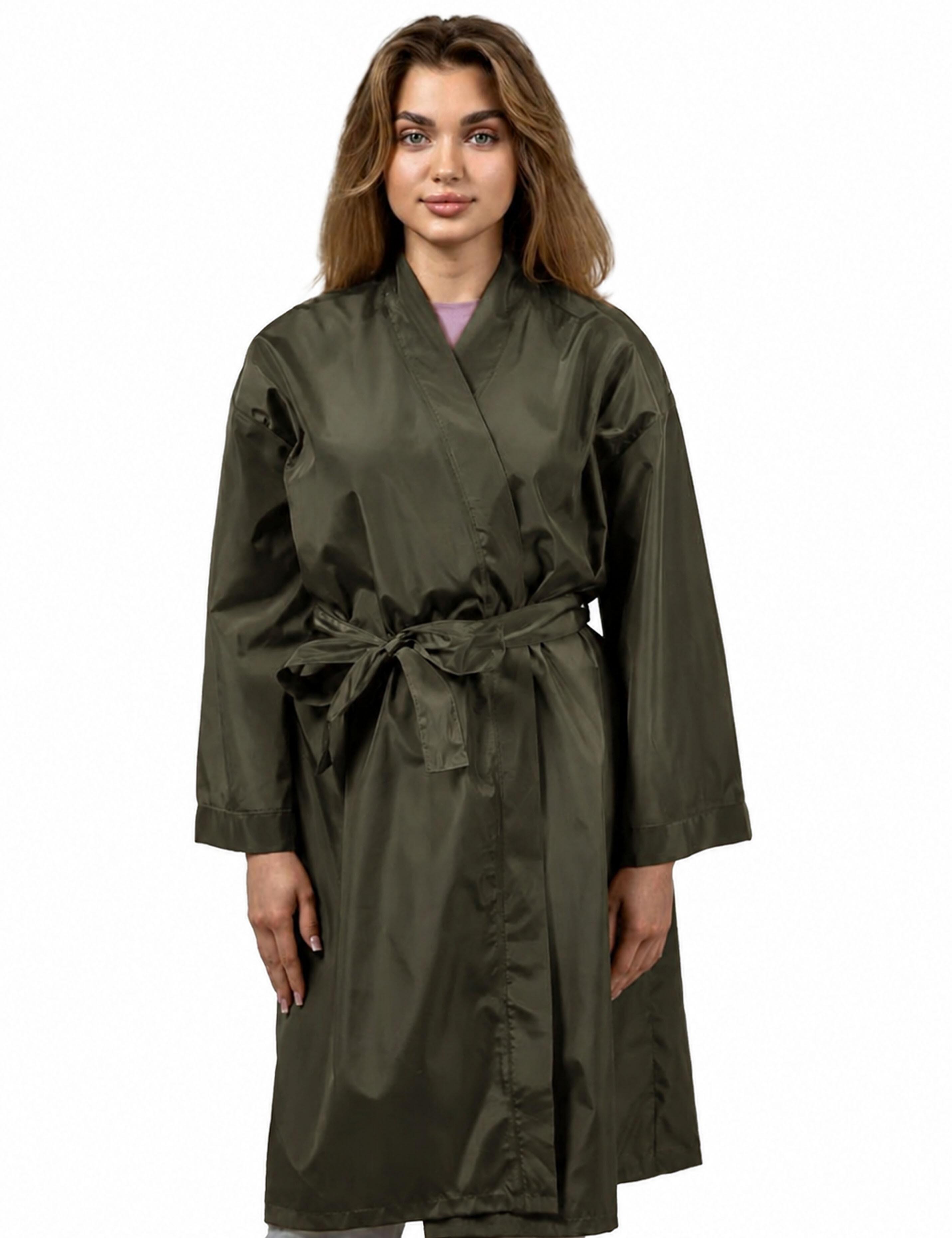 Stylish vintage green spa kimono robe for modern US beauty salons