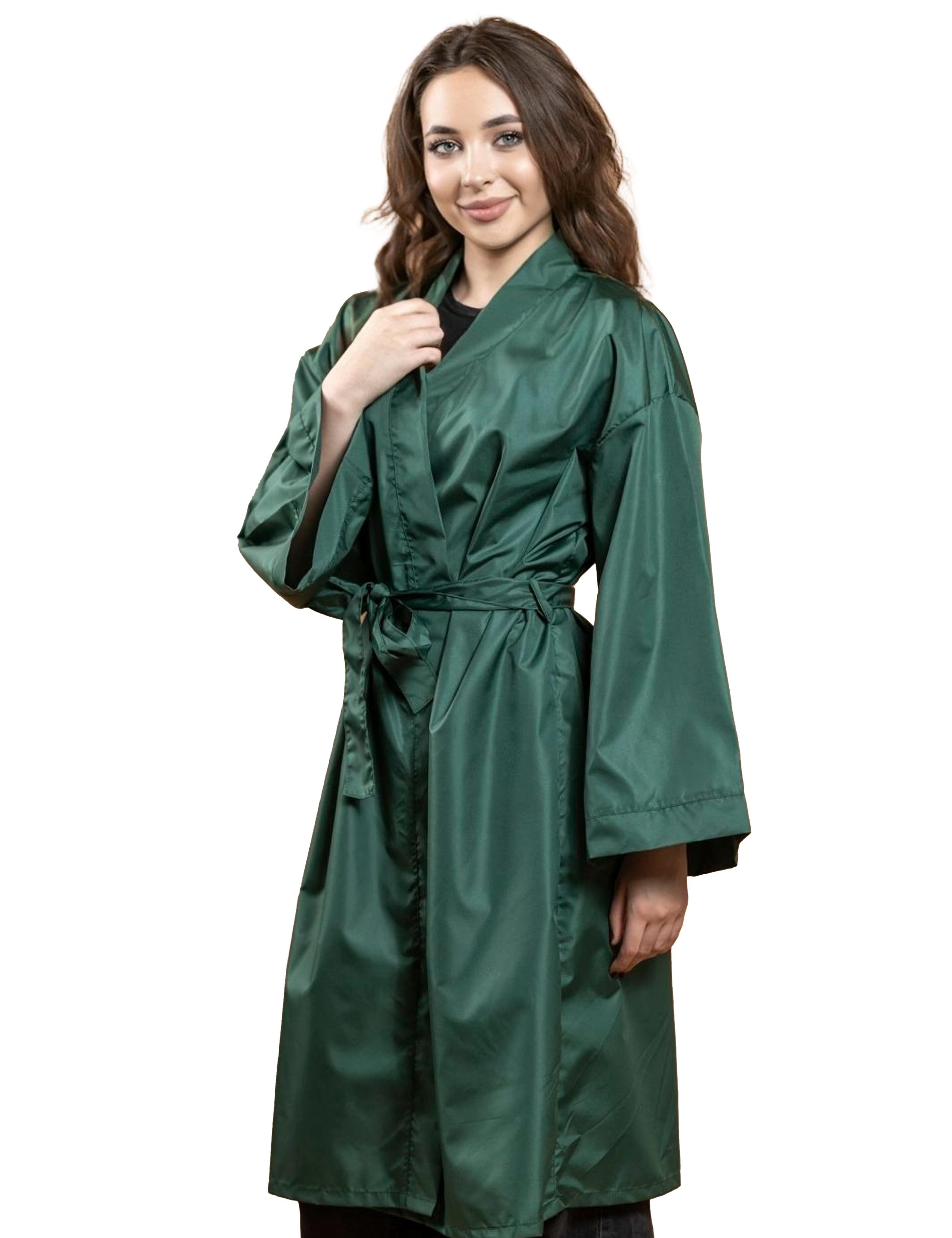 Premium bottle green spa kimono robe for luxury US beauty salons