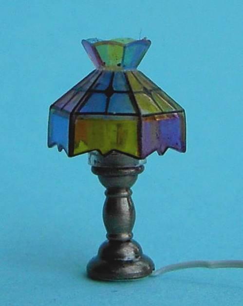 1/24th scale Dolls House Stained Glass Tiffany Lamp