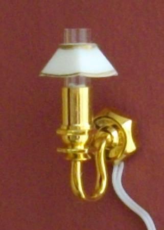 1/24th scale Dolls House Candle with Shades Wall Light