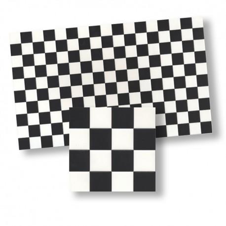 1/24th or 1/48th Black White Chequer Tiles
