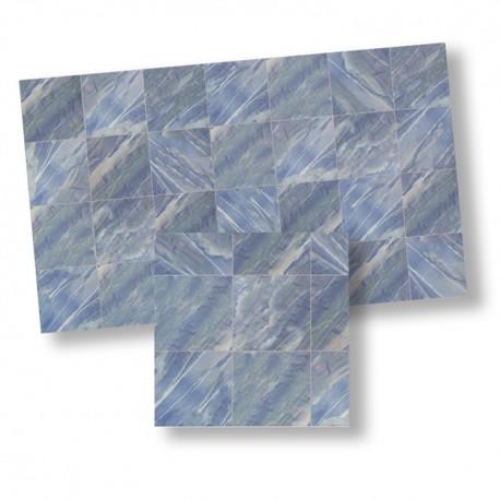 1/24th scale Blue Marble Floor Tiles 17mm