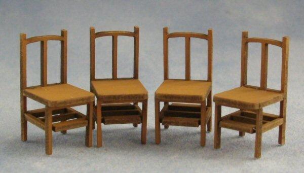 1/48th scale Four Bannister Back Chairs