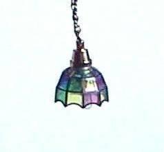 1/24th scale Dolls House smaller Stained Glass Tiffany Pendant.