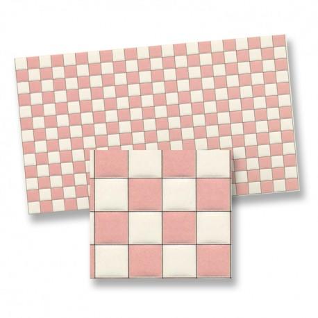 1/24th or 1/48th Pink and White Chequer Tiles