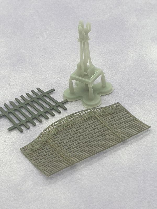 1/48th scale kit for Fireplace Tools, Grate and Firescreen