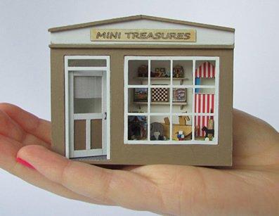 1/48th scale Pocket Toy Shop Kit in a  hand