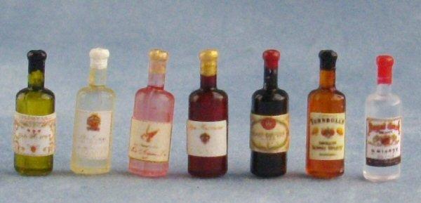 1/24th scale Bottles of liquor and wine