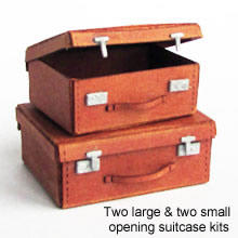 1/48th scale kit to make 4 suitcases, 2 small and 2 large,  1940s/50s era.