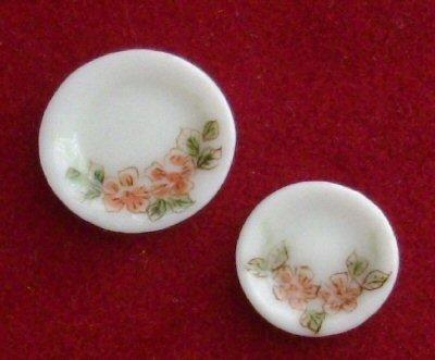 1/24th scale Floral patterned Plates