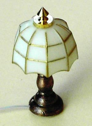 1/24th scale Dolls house White Tiffany Lamp