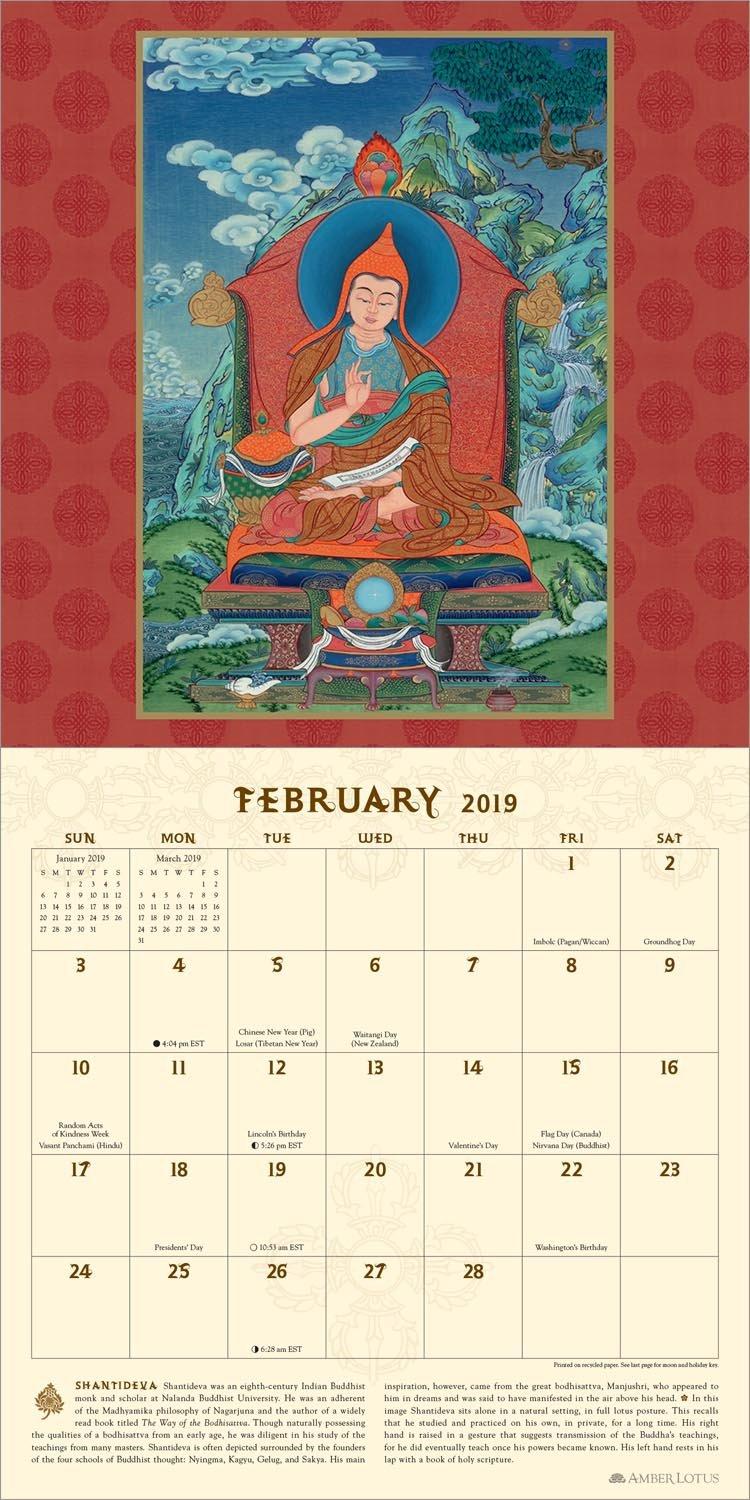 2019 Sacred Images of Tibet Calendar Thangka Meditation Paintings