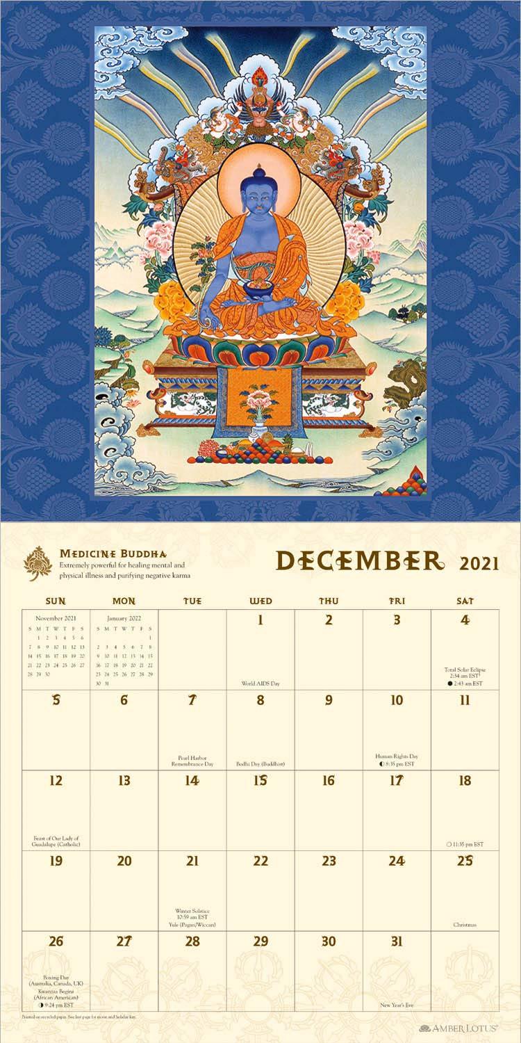 2021 Sacred Images of Tibet Wall Calendar Thangka Meditation Paintings