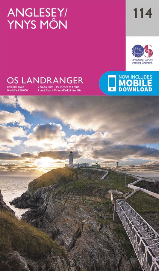 OS Landranger 114 Map of Ynys Môn / Anglesey